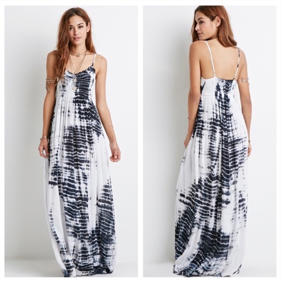 tie dye maxi dress forever 21